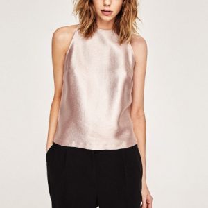 Metallic Halter Neck
